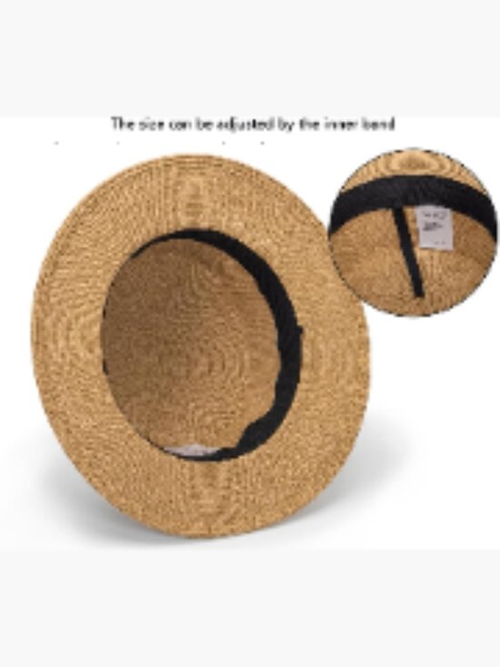 Wide Brim Porkpie Fedora UPF50 Panama Jazz Hat for Beach Hiking